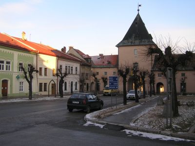 Košická brána (Košice-porten) i stadsmuren, Levoča.